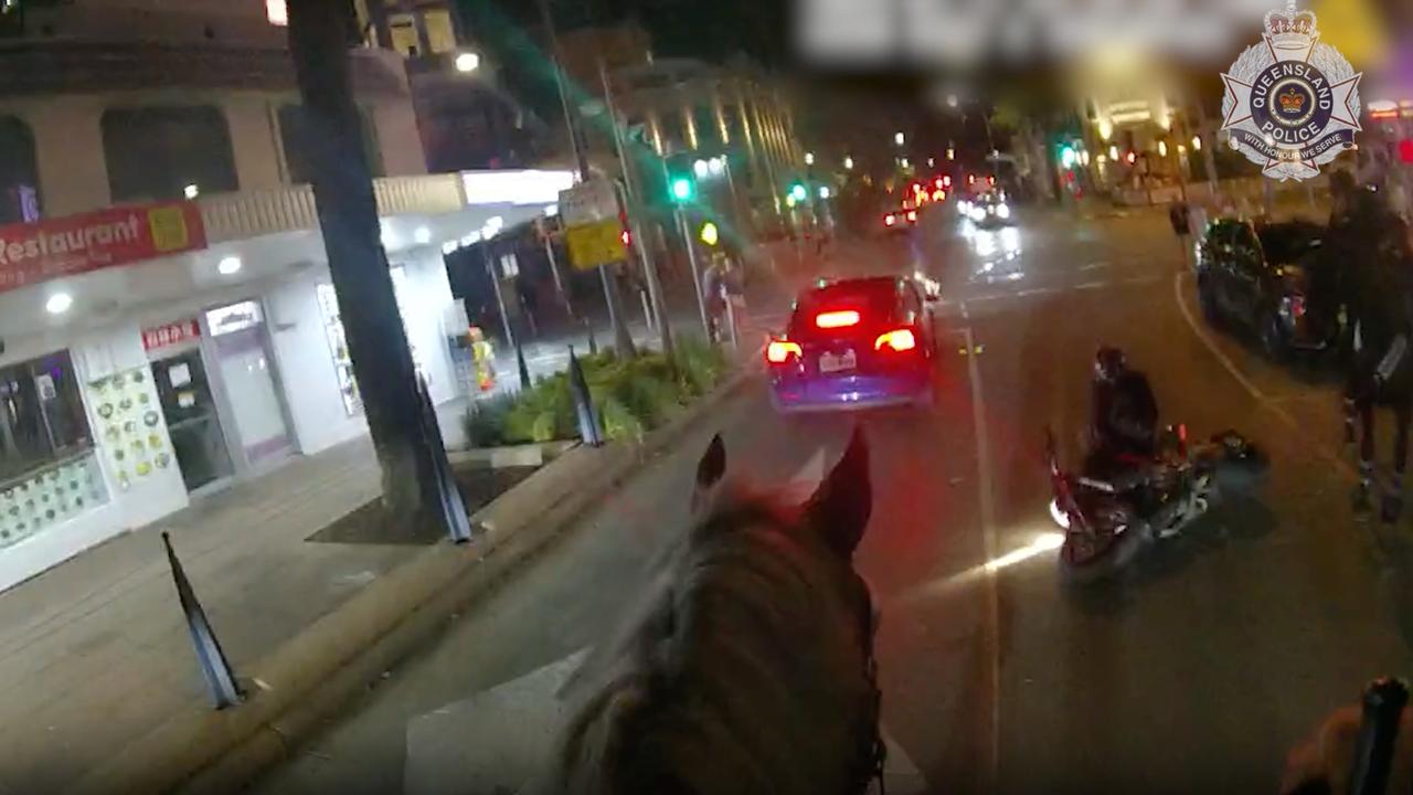 The motorcyclist on the ground