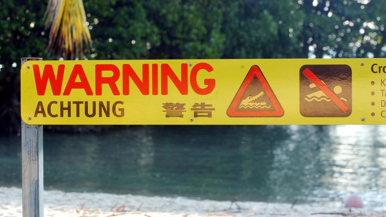 A crocodile warning sign (file image)