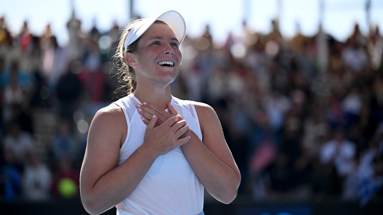 Qualifier Maddison Inglis was overwhelmed by emotion