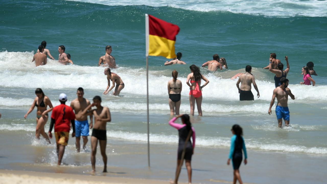 Beachgoers cool down at Surfers Paradise (file image)