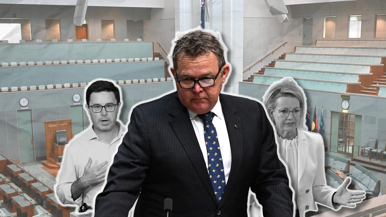 Graphic with David Littleproud, Coin Boyce and Sussan Ley