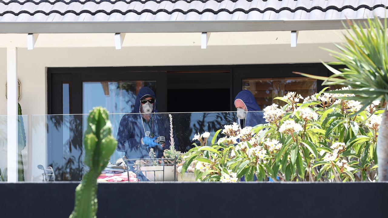 Police at the Perth home