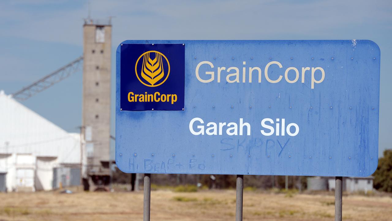 A file photo of a GrainCorp sign 