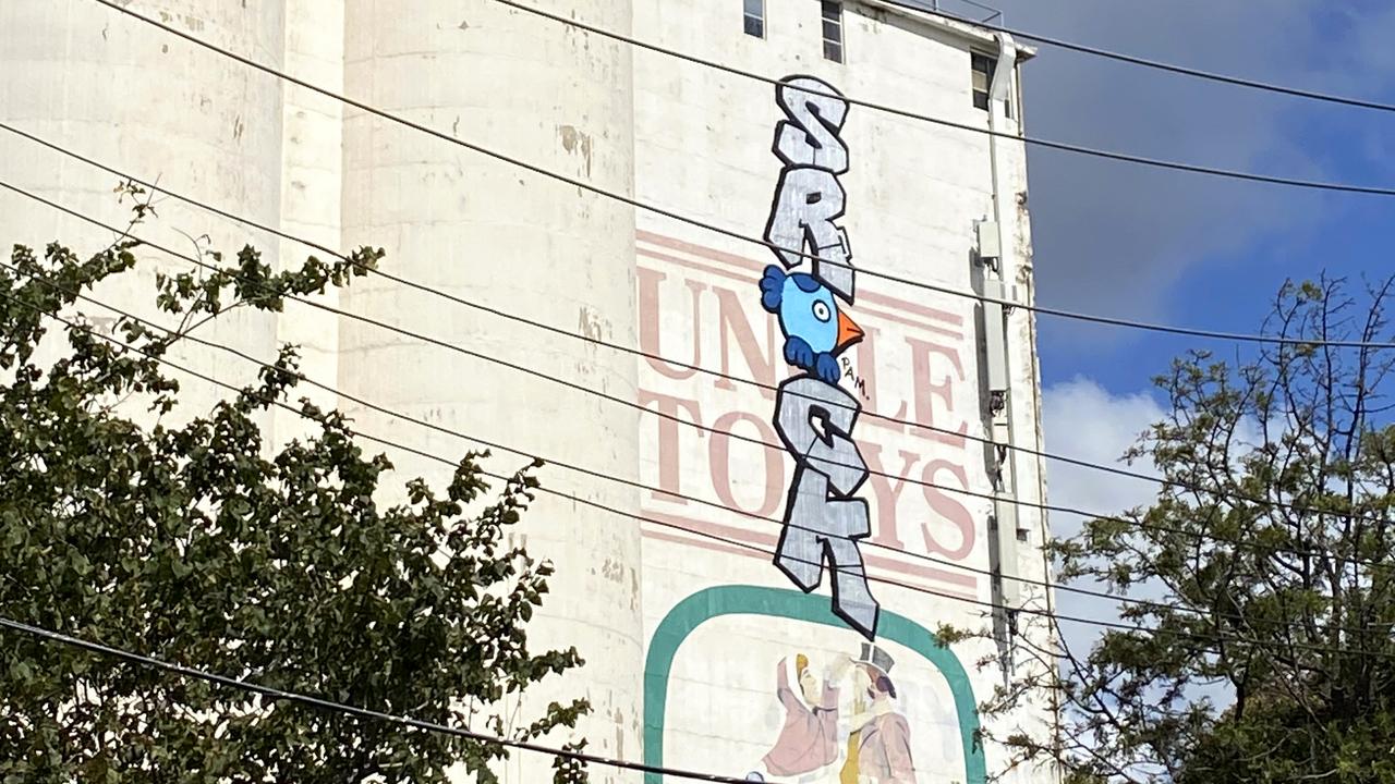 Graffiti on the heritage-listed Uncle Toby's factory (file)