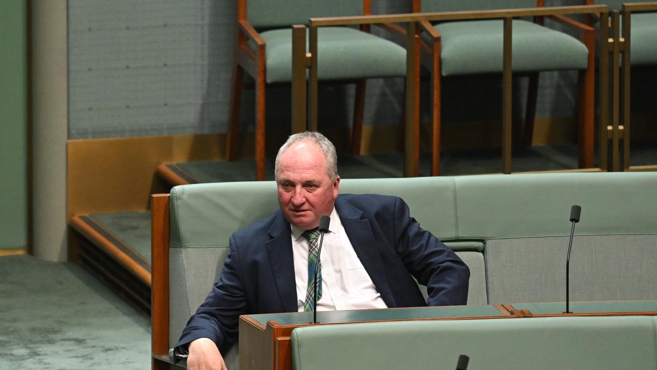 One Nation's Barnaby Joyce in parliament