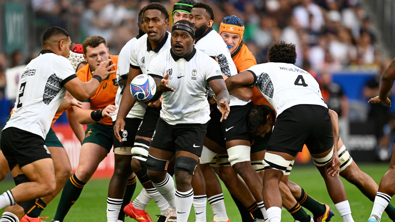 Action from Fiji v Australia.