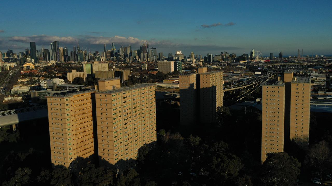 Flemington housing towers (file)