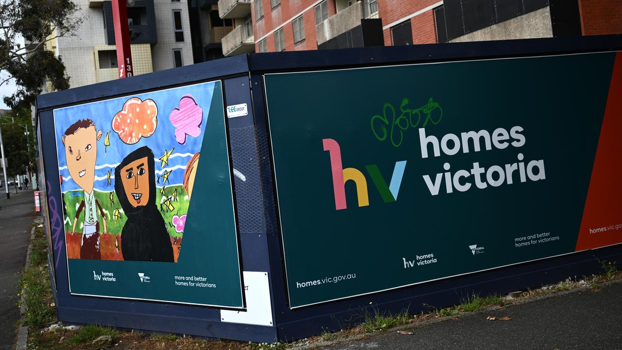 Homes Victoria signage (file)