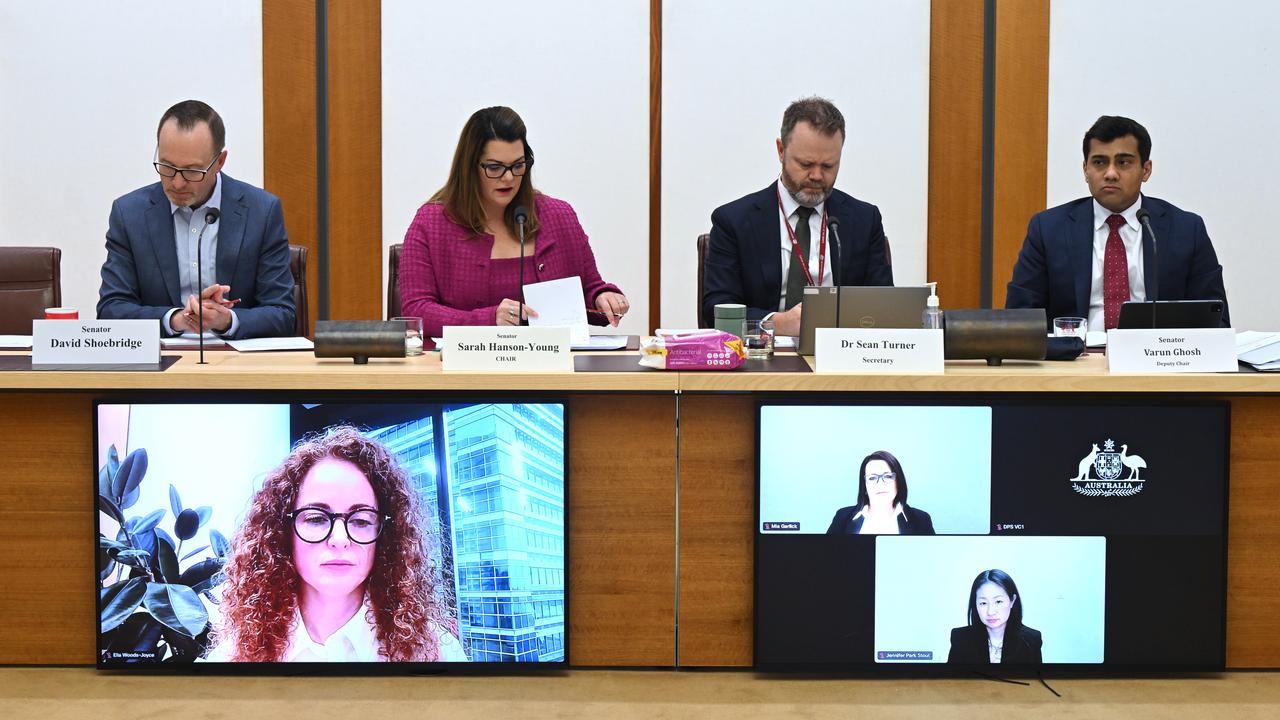 Online Safety Code' inquiry at Parliament House in Canberra