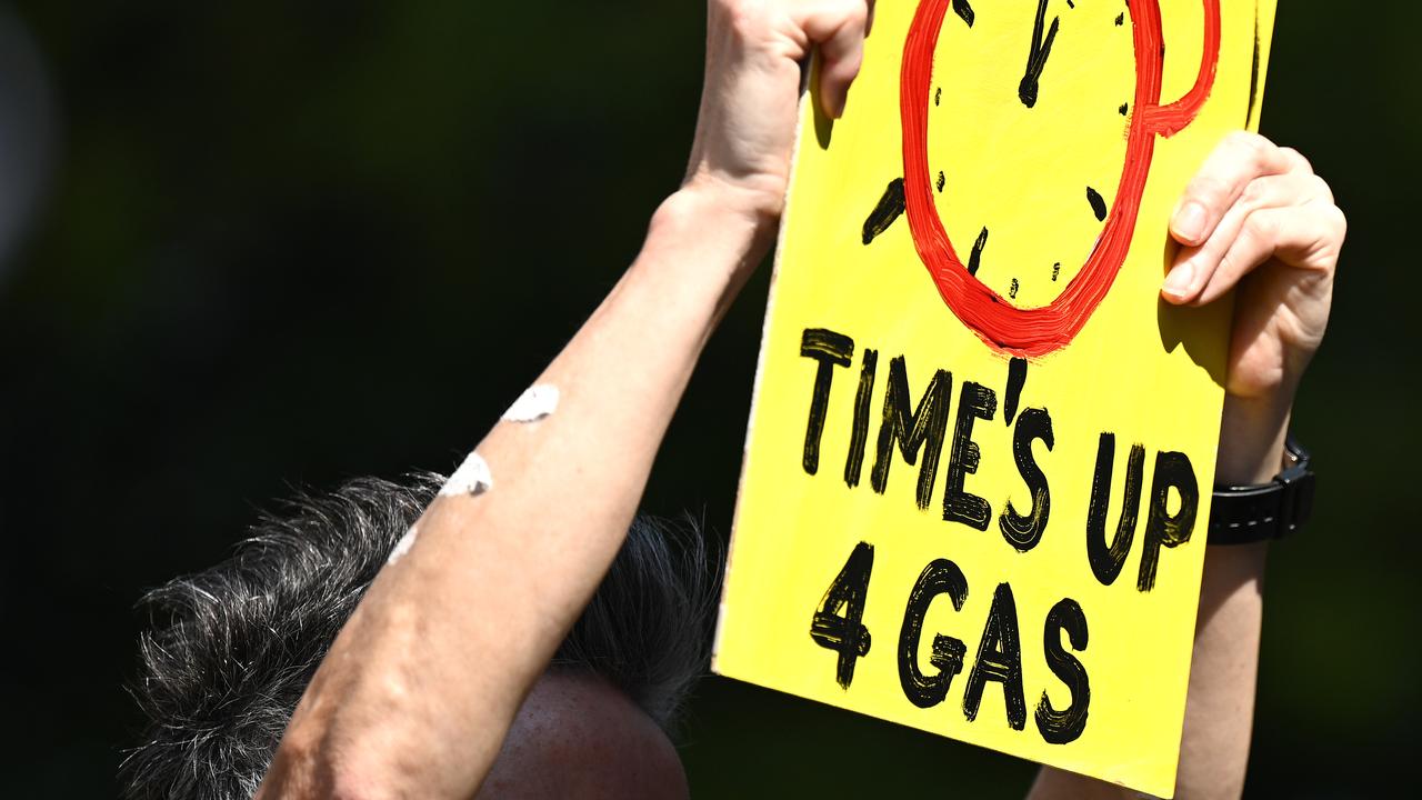 An anti-gas placard (file image)