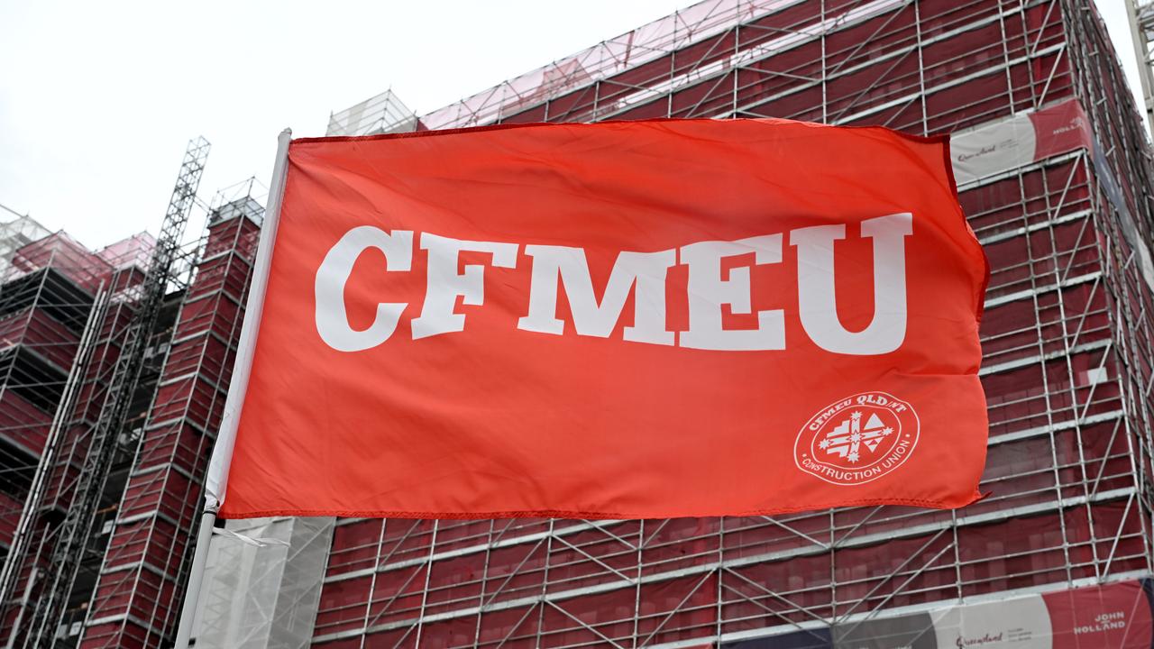 A CFMEU flag (file image