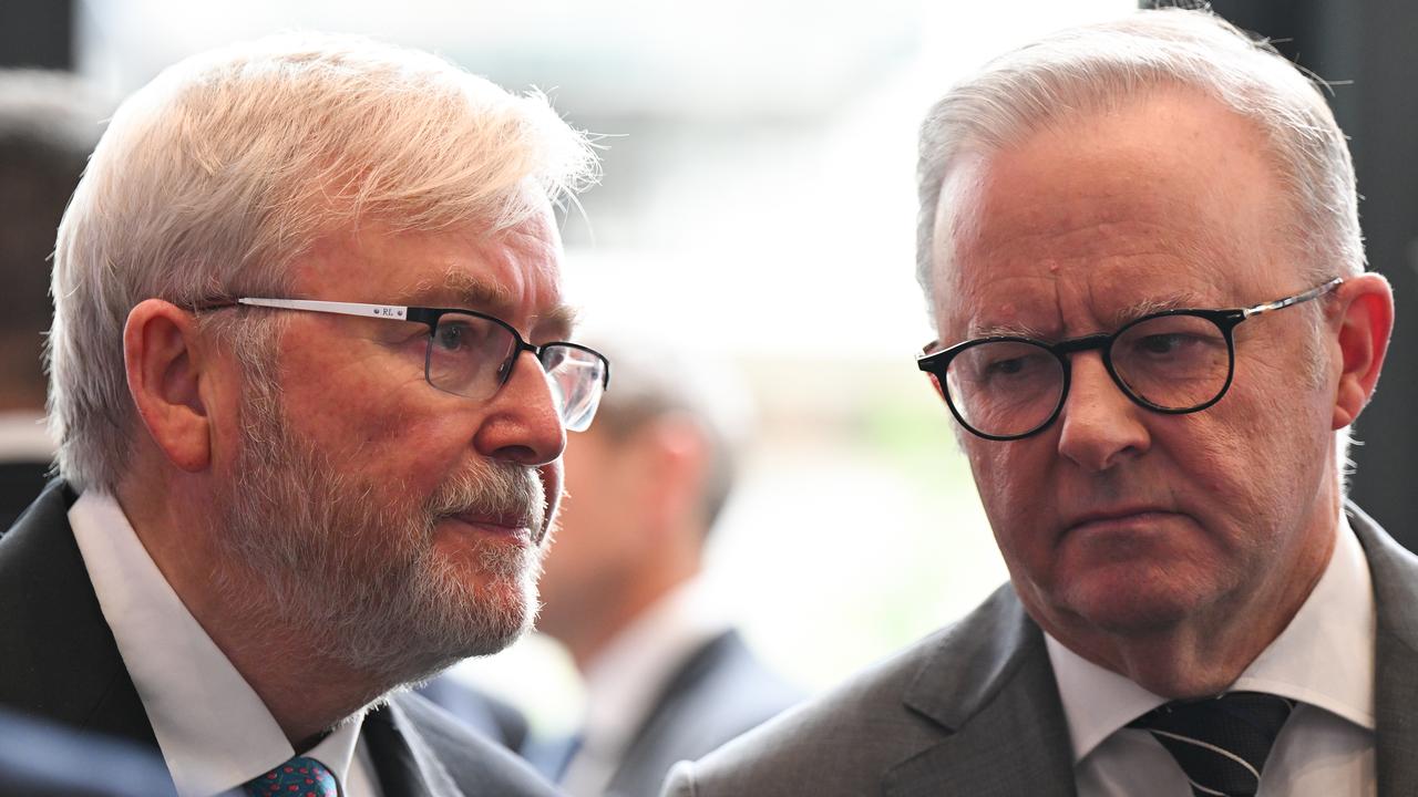 Anthony Albanese and Kevin Rudd
