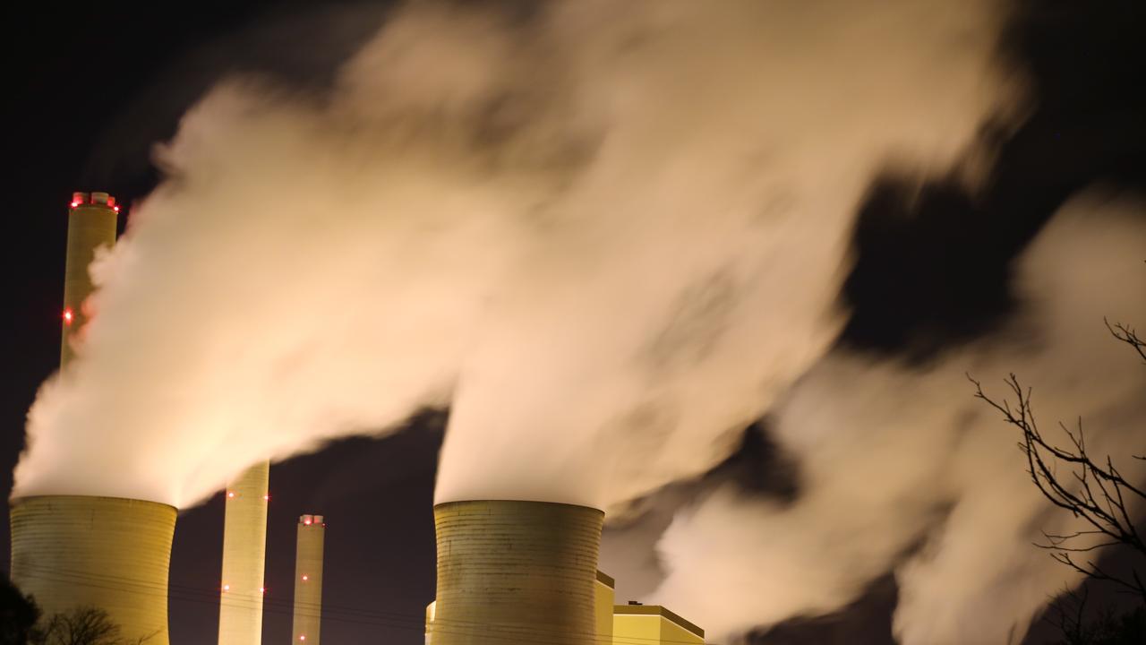 Emissions from a power station (file image)