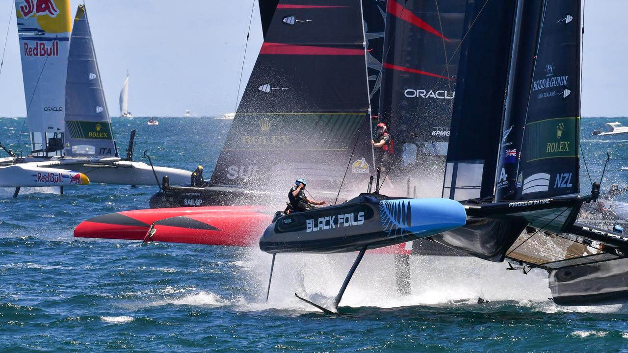 The Swiss and New Zealand yachts collided