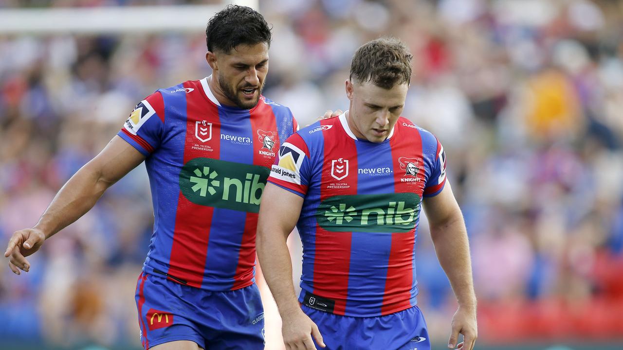 Newcastle's Dylan Brown has a chat with Sandon Smith