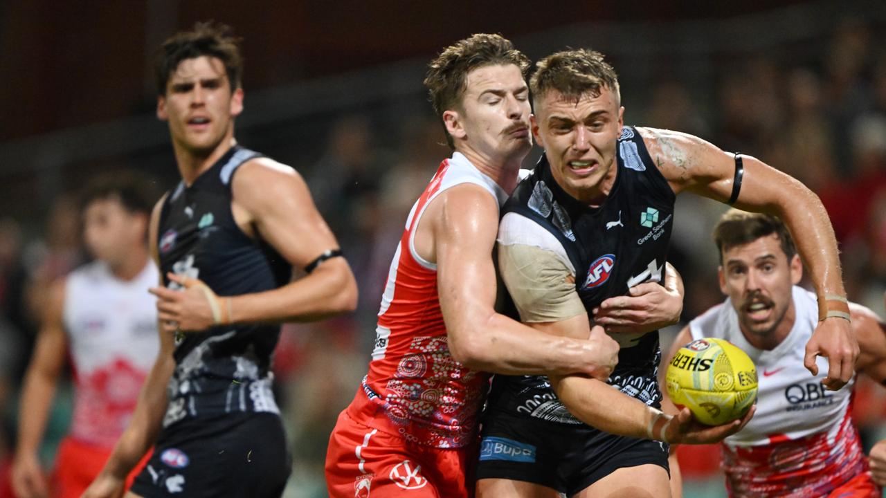 (L-R) Jake Lloyd and Patrick Cripps.