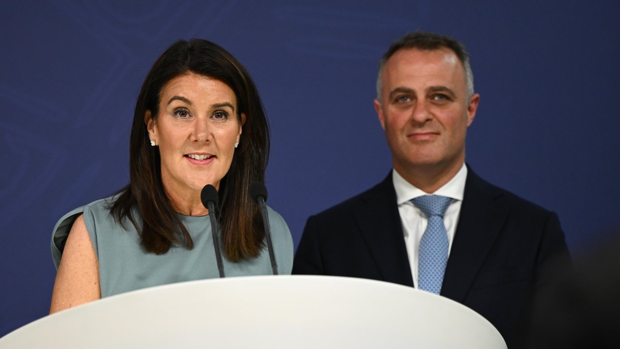Deputy Liberal leader Jane Hume and shadow treasurer Tim Wilson