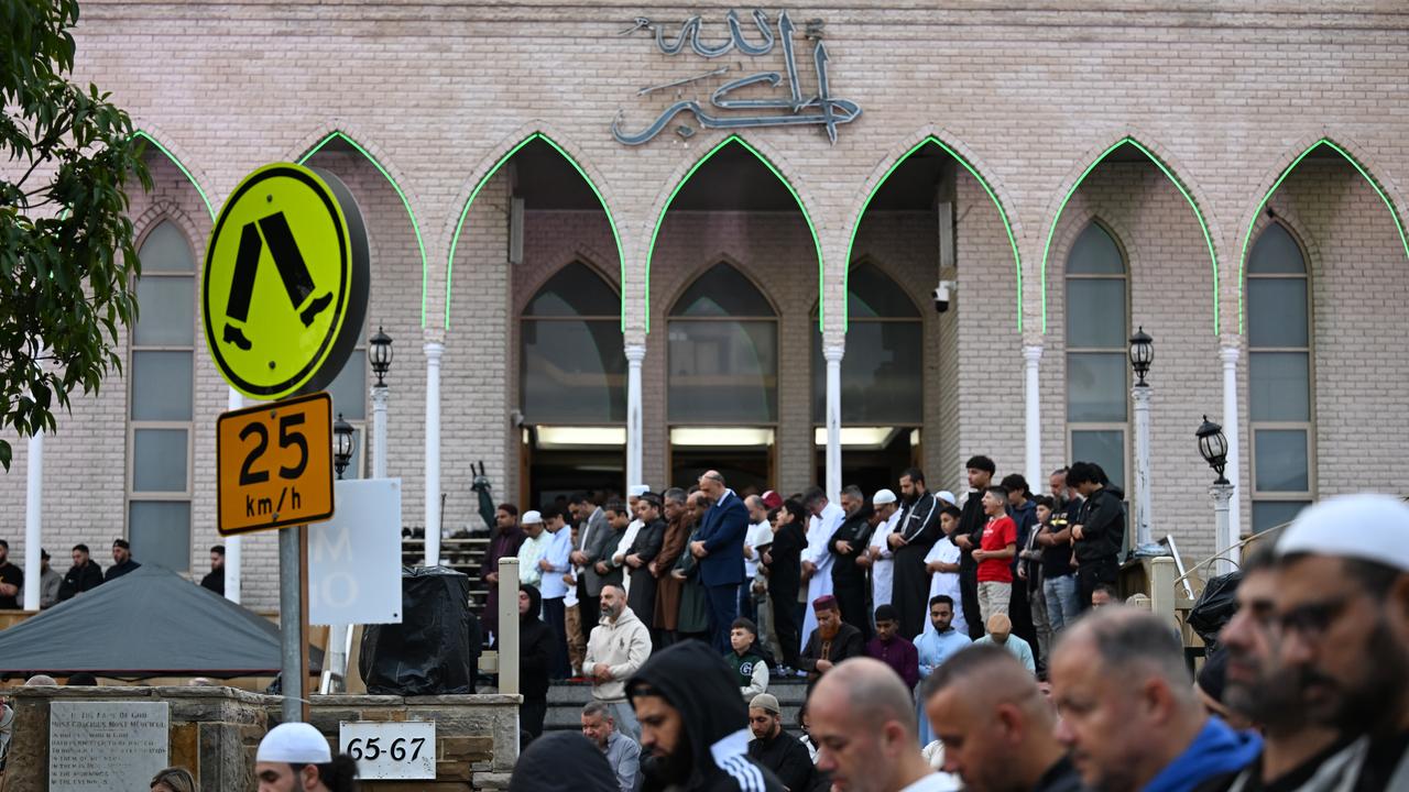 People outside Lakemba Mosque (file image)