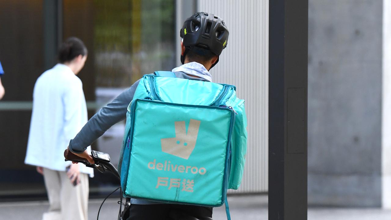 A Deliveroo worker (file)