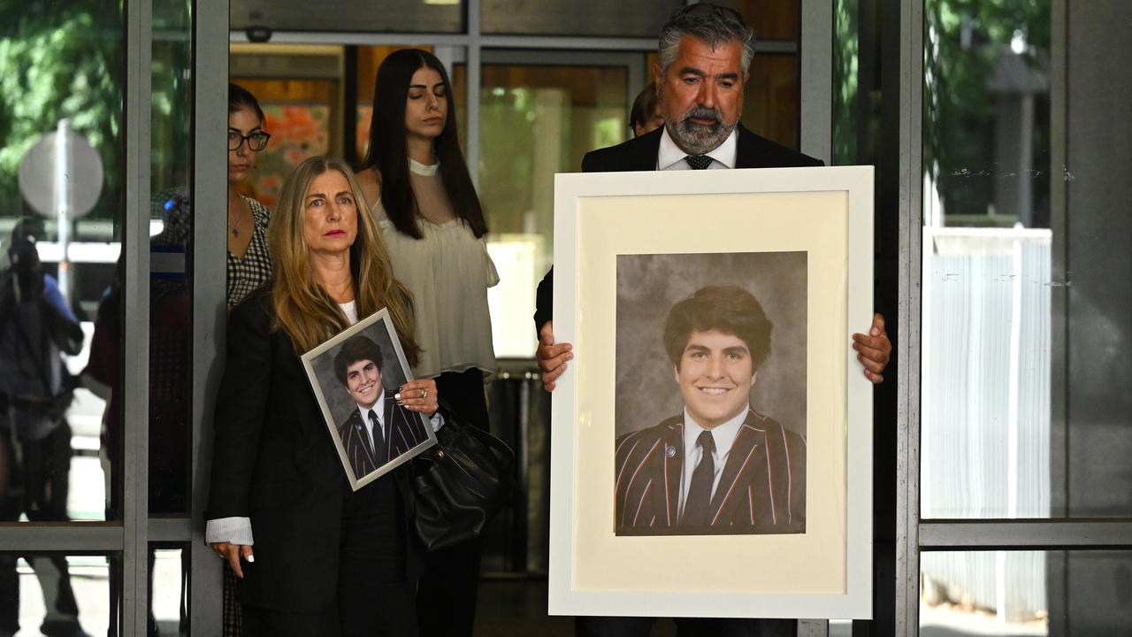 Parents of James Tsindos, Venetia Tsindos (left) and Harry Tsindos