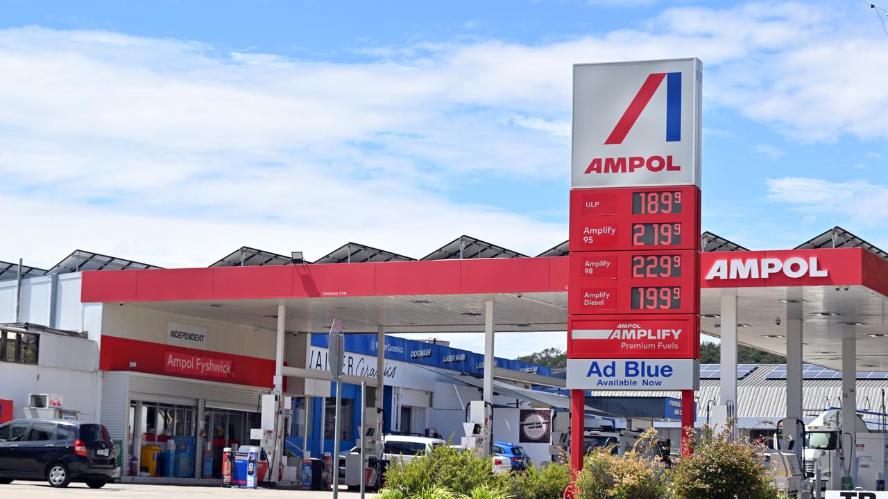 An Ampol petrol station is seen in Canberra