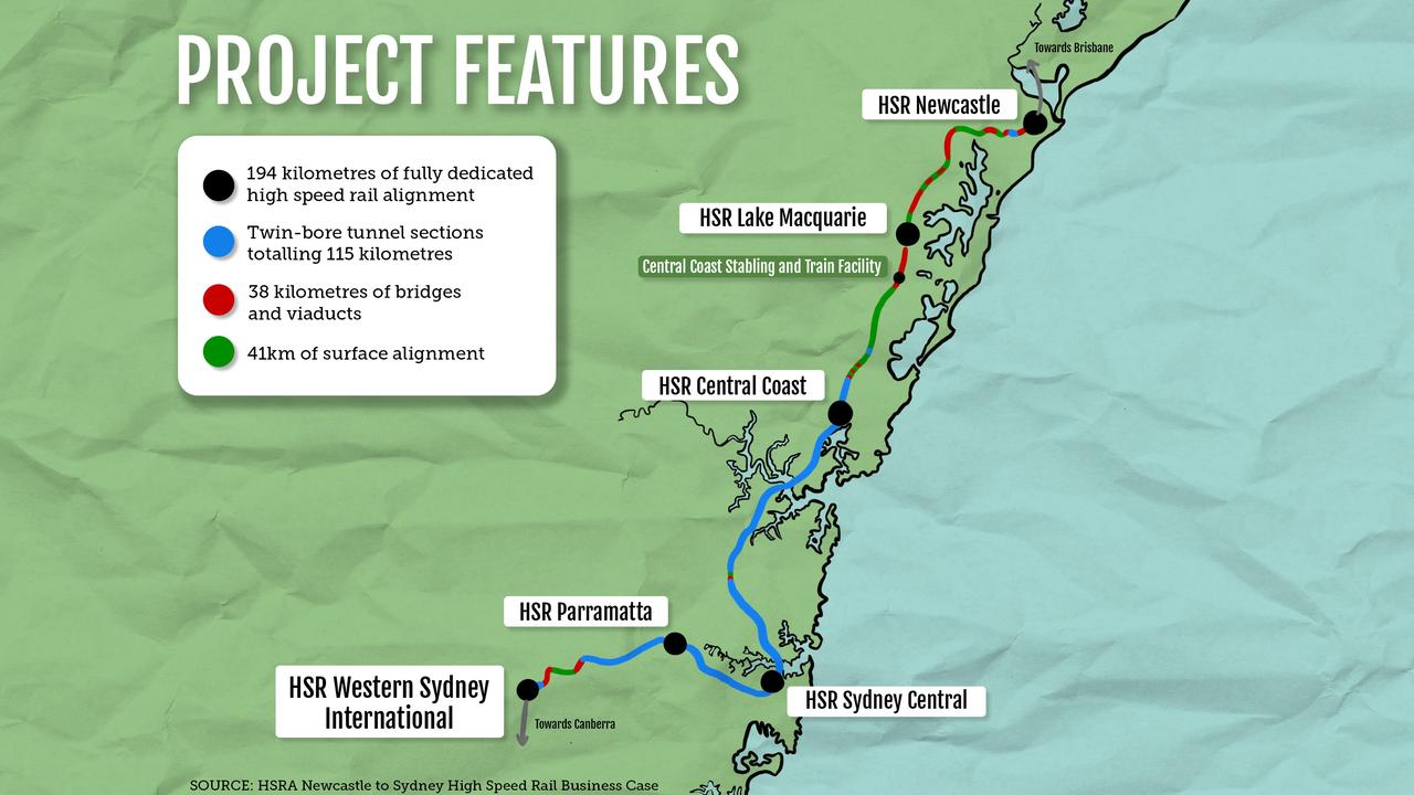A map of the proposed route