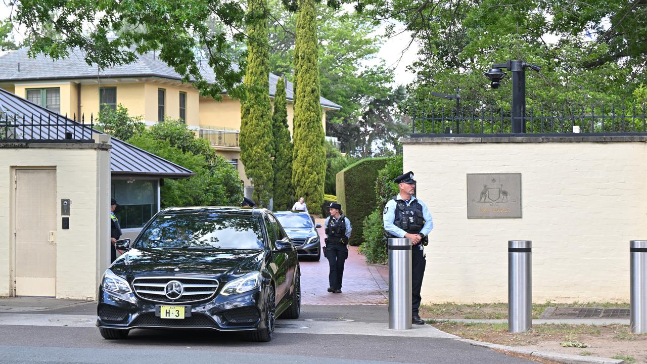 Entrance to The Lodge in Canberra