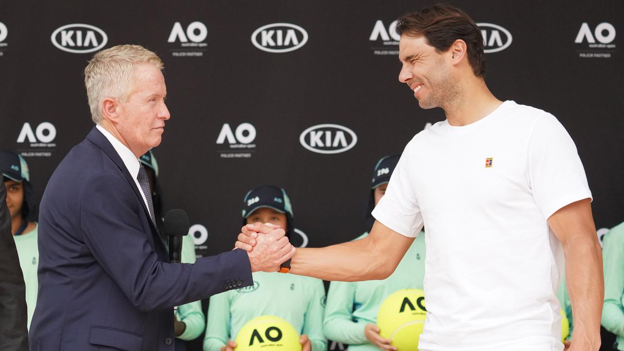 Tiley with Raphael Nadal.