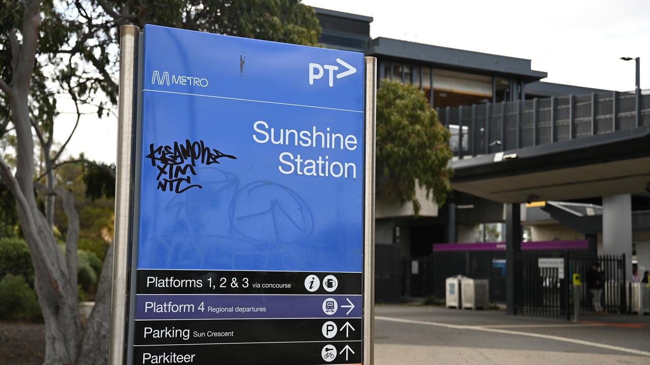 Signage at Sunshine Train Station (file image)