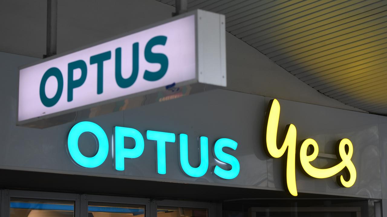 Signage at an Optus store (file image)