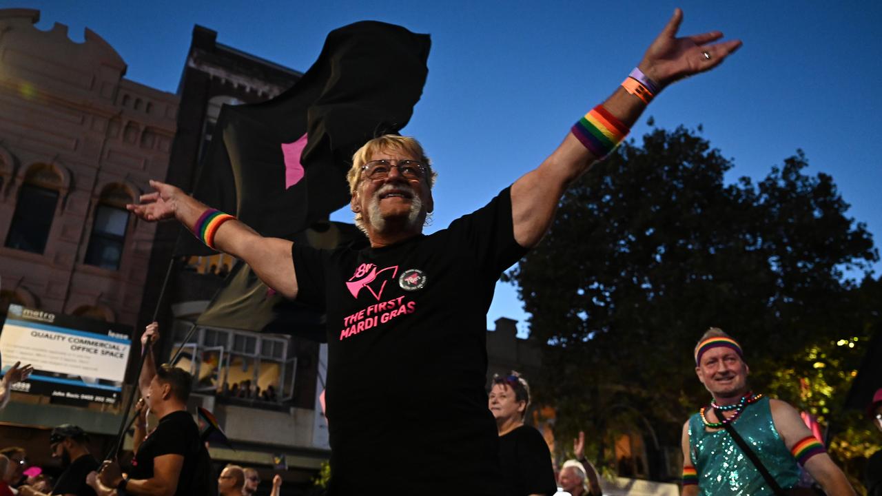 78ers participate in the 45th annual Gay and Lesbian Mardi Gras parade