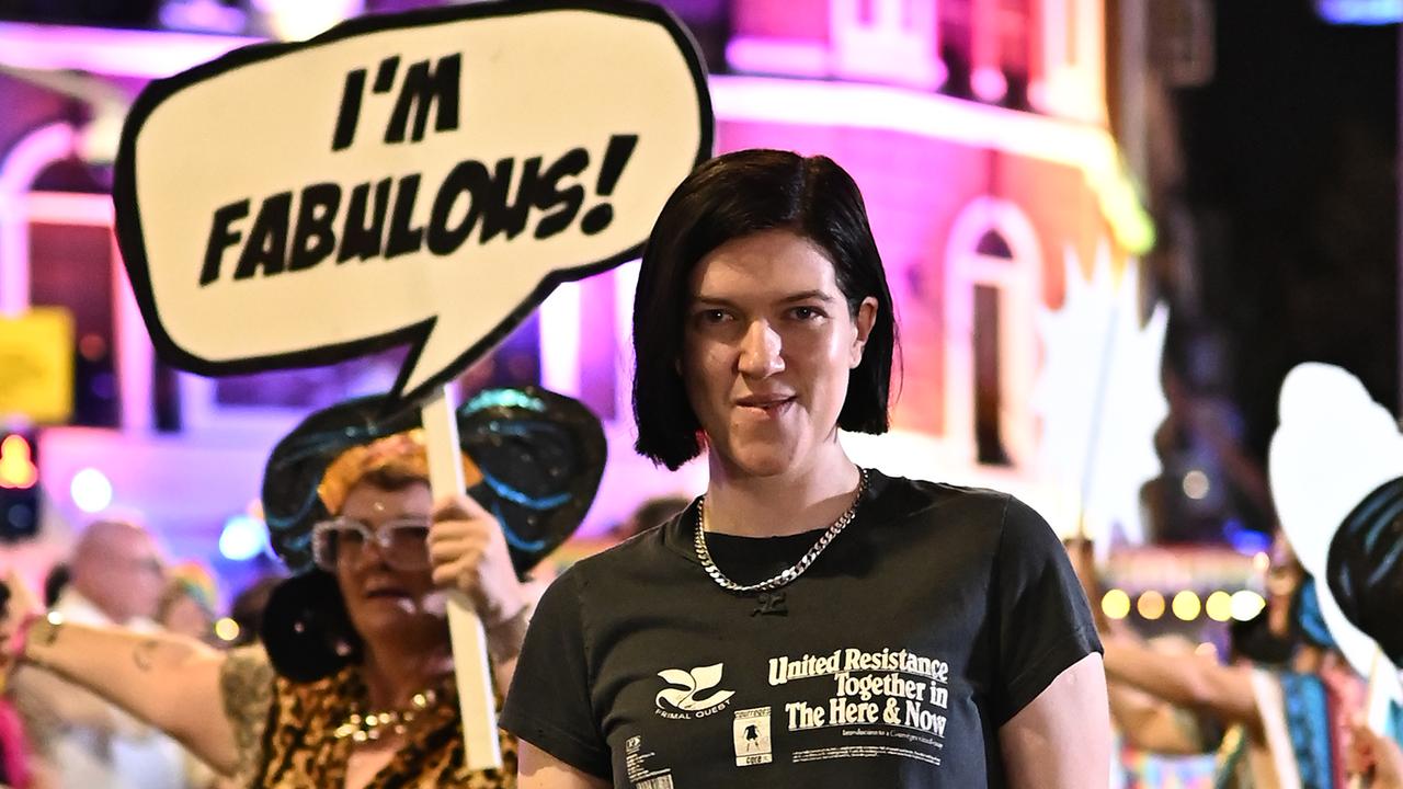 People at Mardi Gras parade