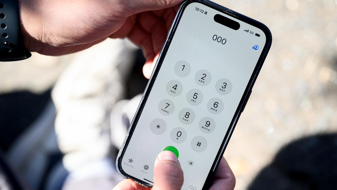 Triple-zero displayed on a phone (file image)