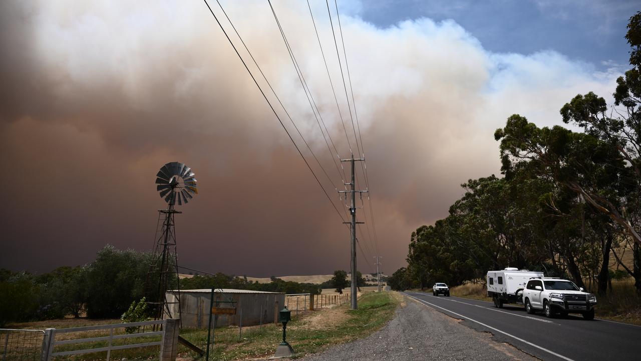 Smoke from the Longwood bushfire outside Seymour