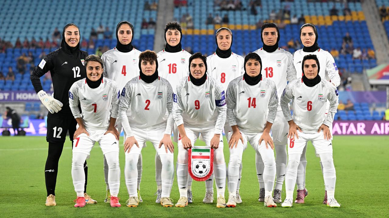 Iran pose prior to  the AFC Women's Asian Cup Group A match