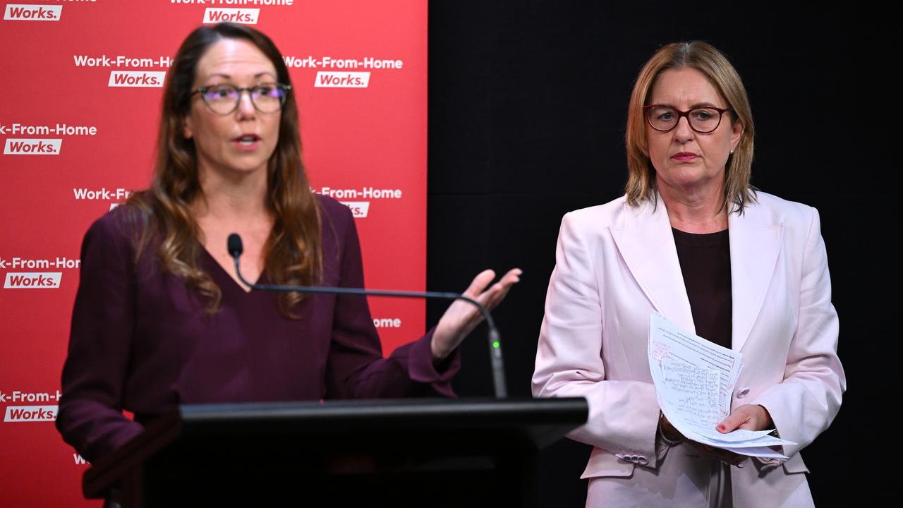 Victorian Treasurer Jaclyn Symes and Premier Jacinta Allan 