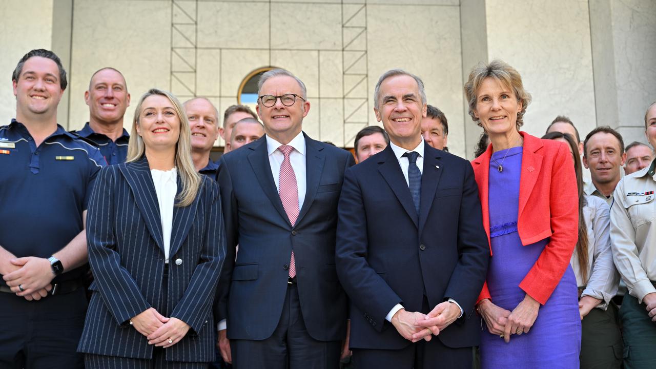 Jodie Haydon, Anthony Albanese, Mark Carney and Diana Fox Carney