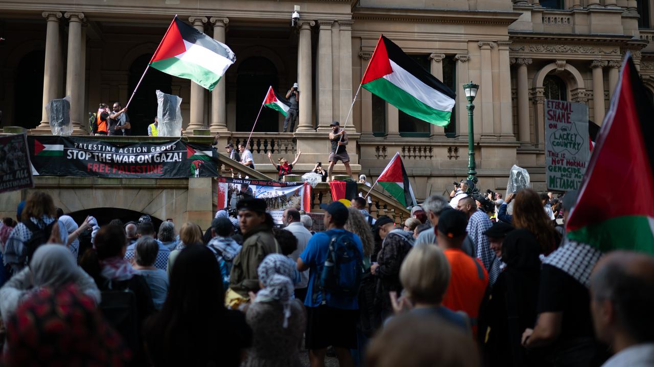 Pro Palestine Protesters at Sydney Town Hall