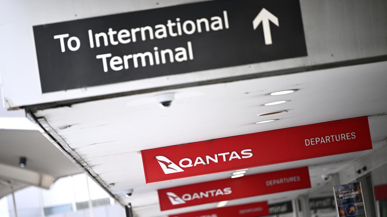 Qantas signage at Melbourne Airport (file image)