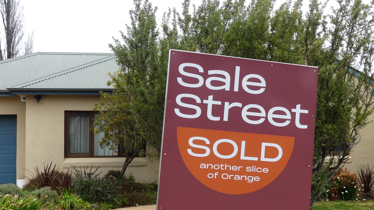 A sold sign outside a house in Orange, central-western NSW