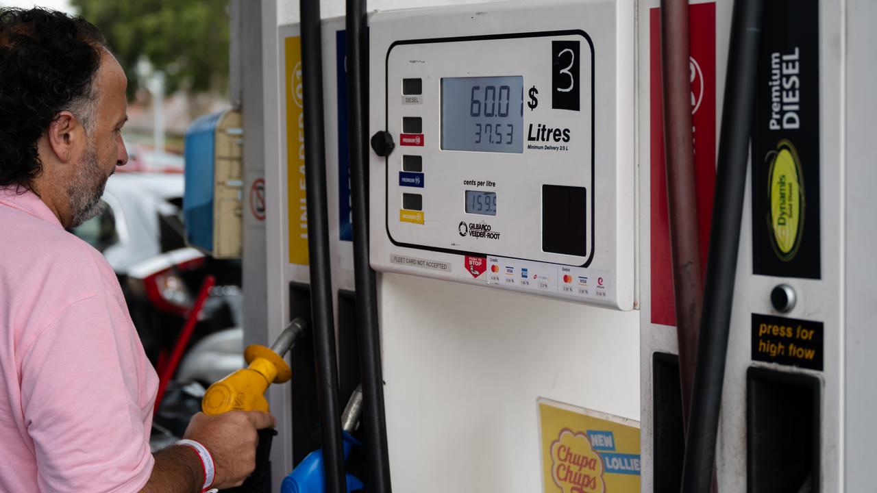 A man using a petrol bowser