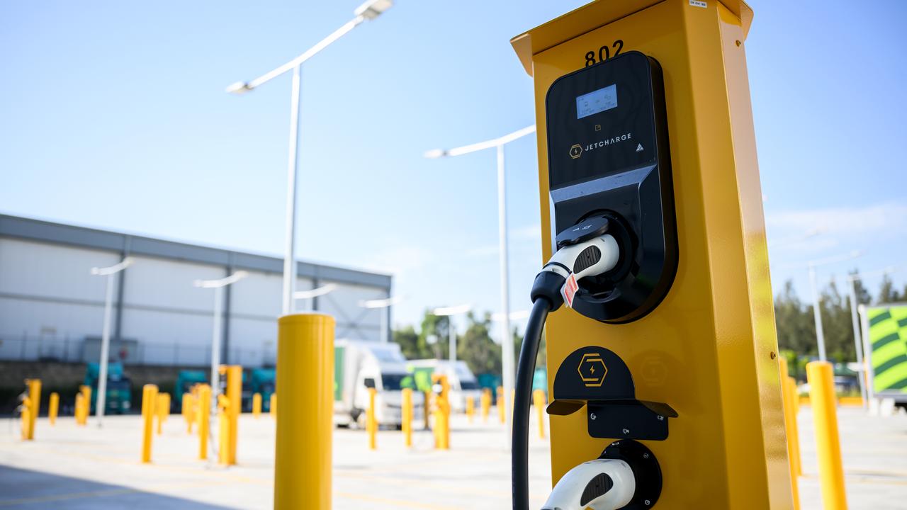 An electric vehicle charging station