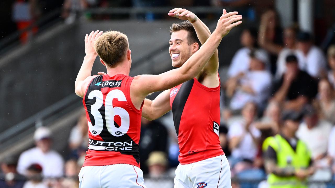 (L-R) Angus Clarke and Zach Merrett.