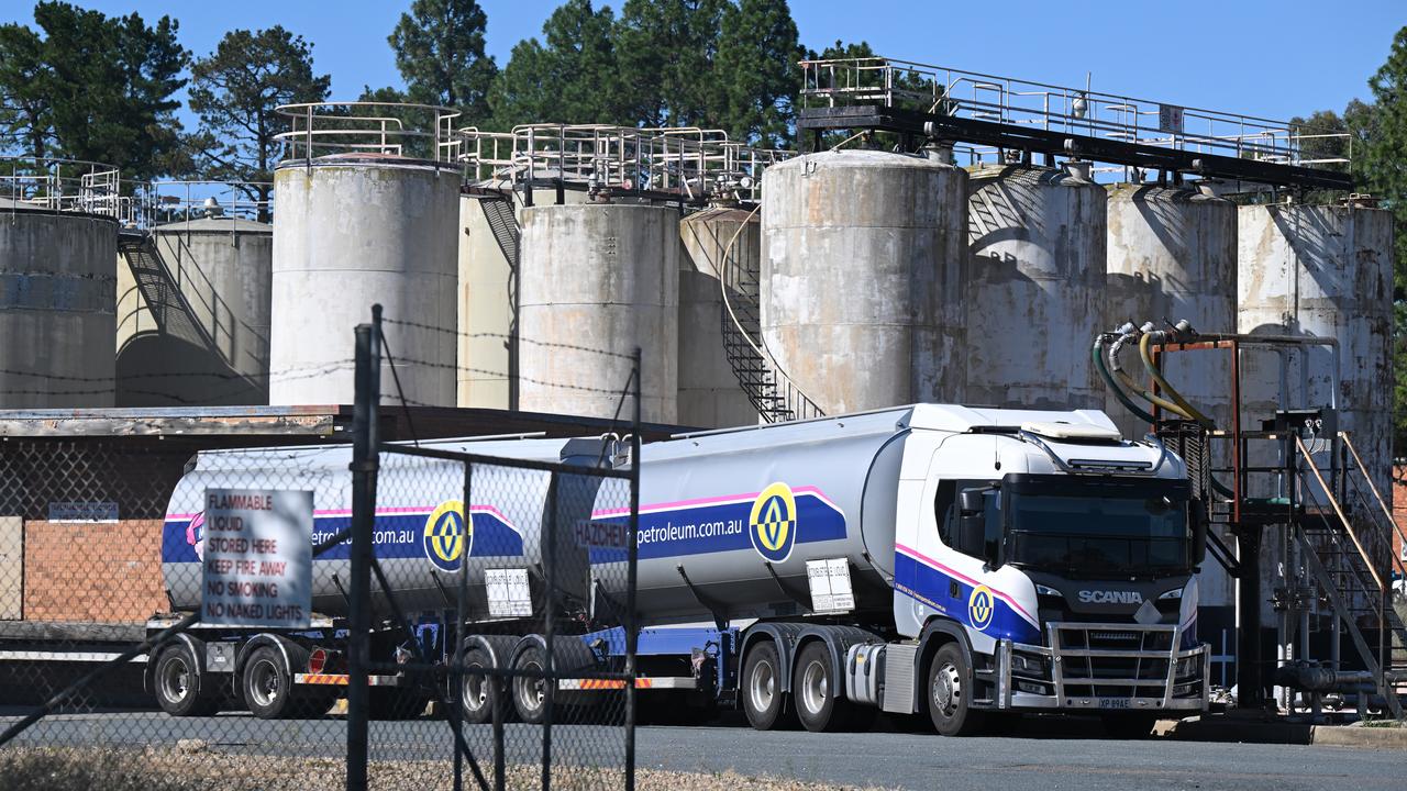 A fuel truck at a depot in Canberra (file image)