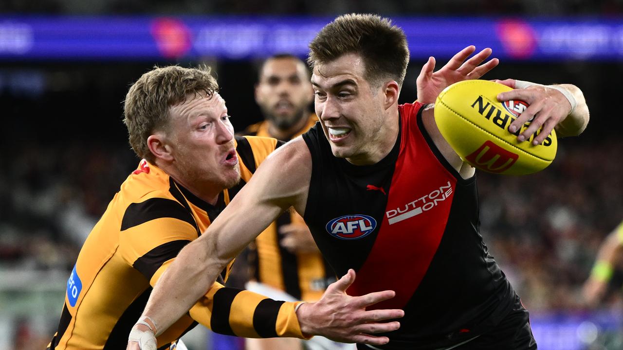 (L-R) James Sicily and Zach Merrett.