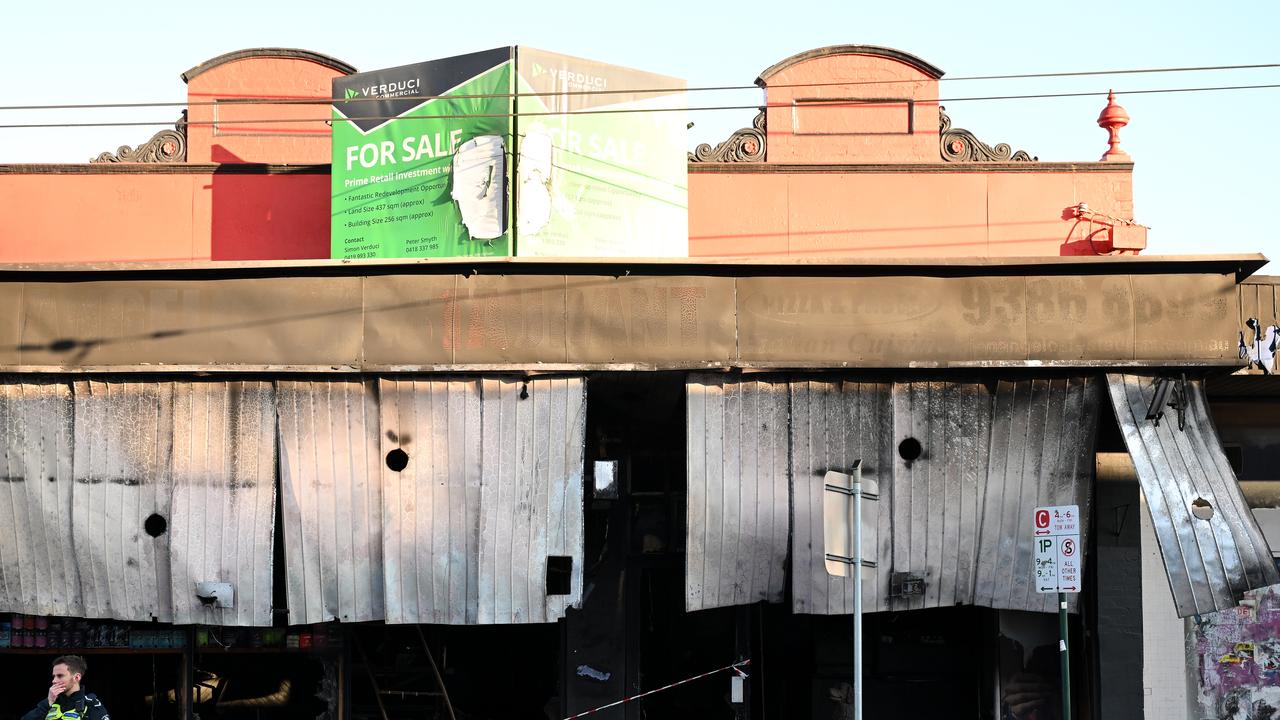 A suspicious fire at a tobacco shop in Coburg, Melbourne