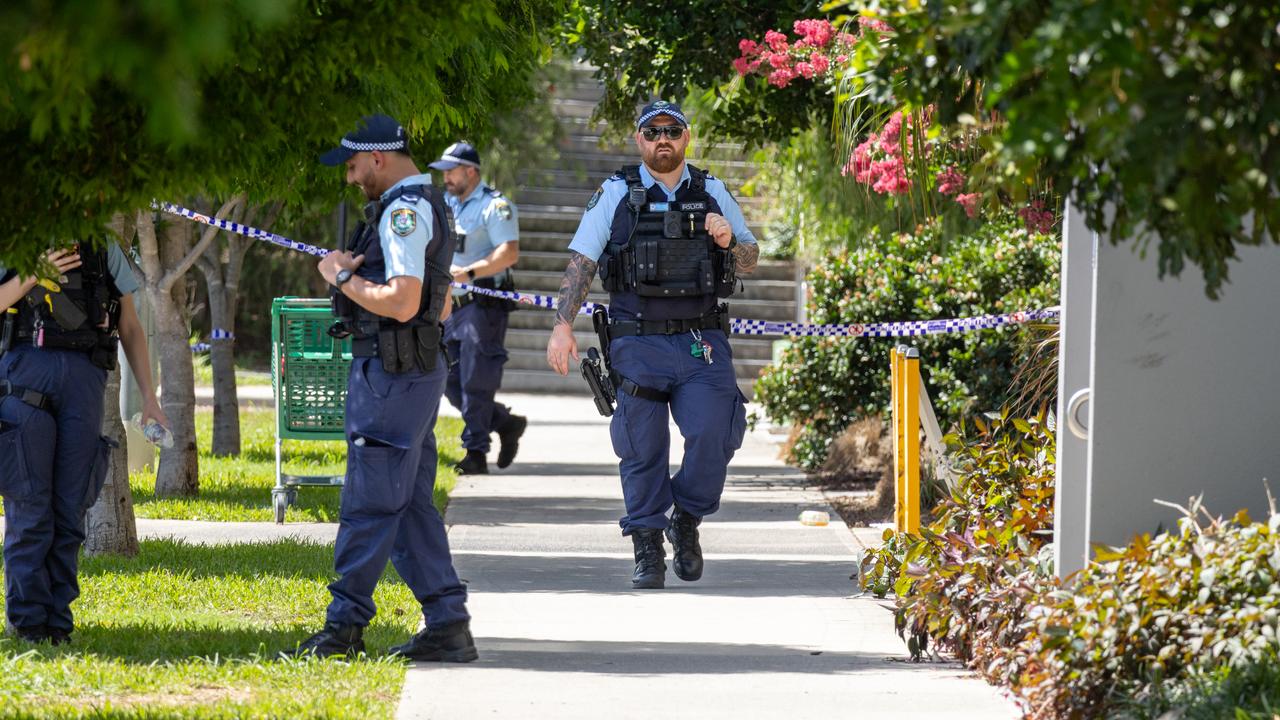 Emergency services at a unit on Shale Street in the suburb of Lidcombe