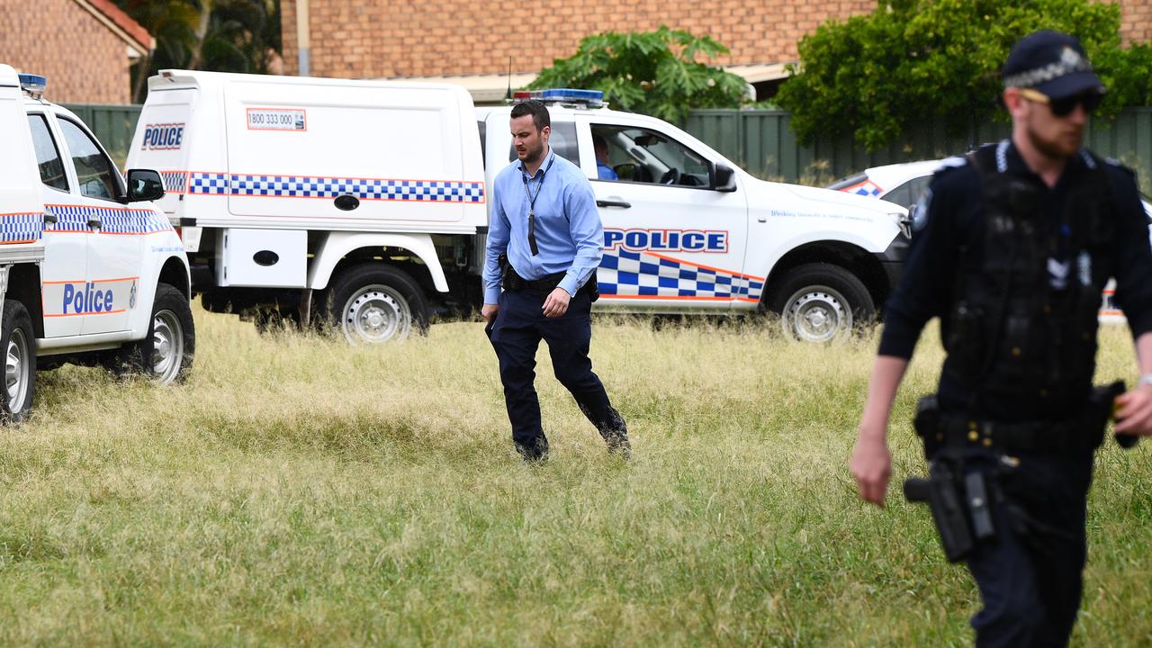 Police at the crime scene in Underwood (file image)