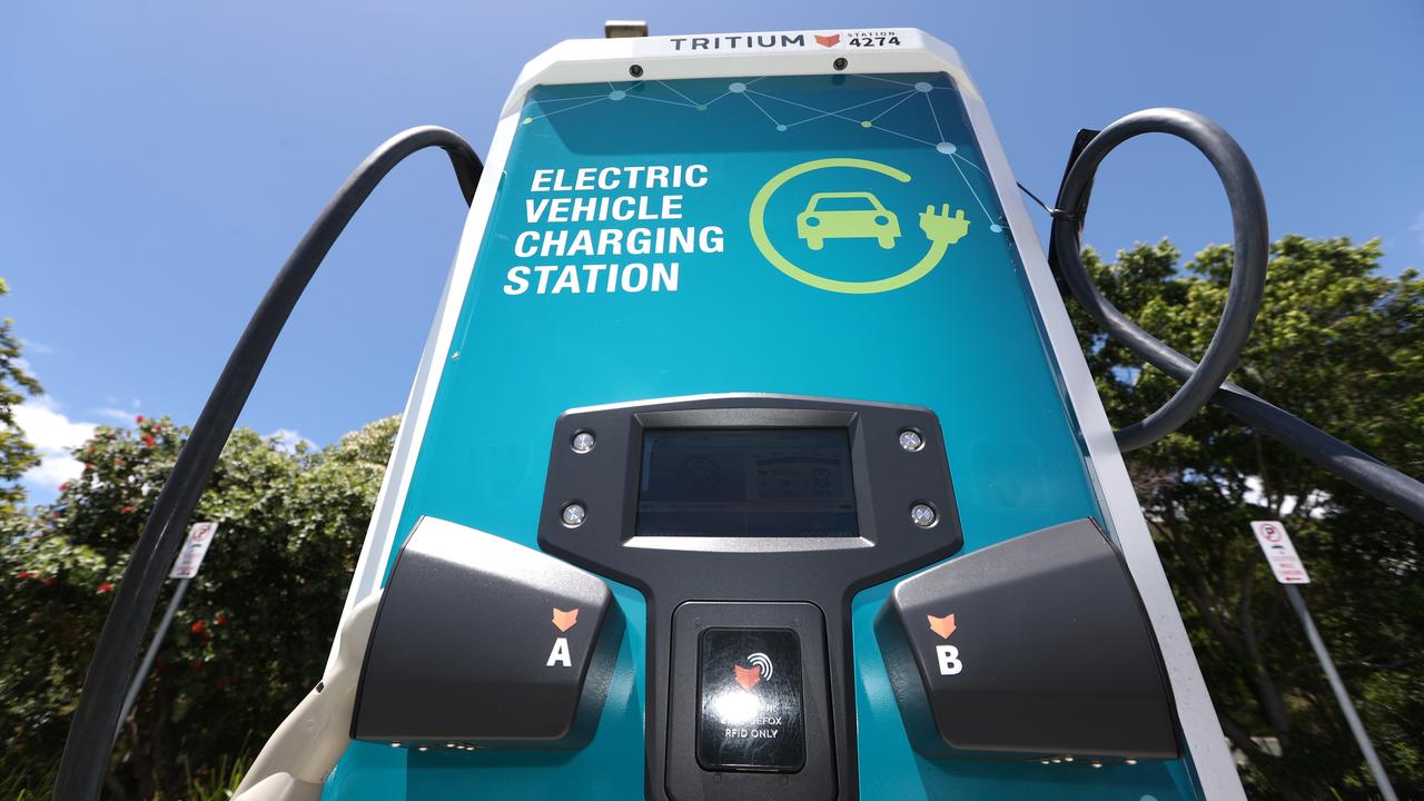 An electric vehicle charging station