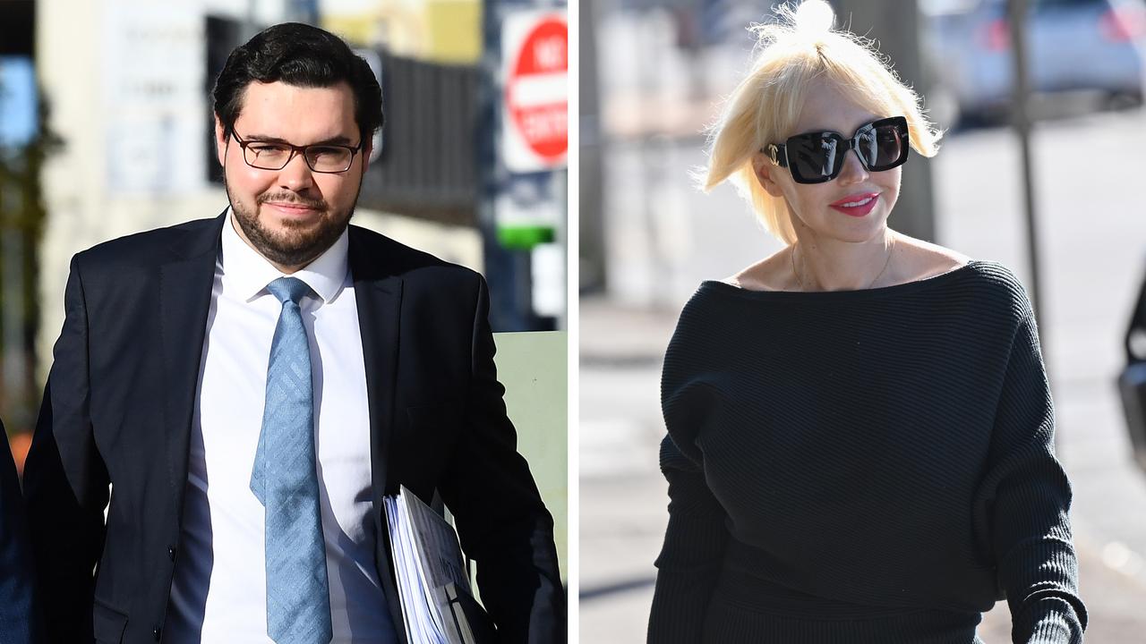 Bruce Lehrmann and Zali Burrows (file)